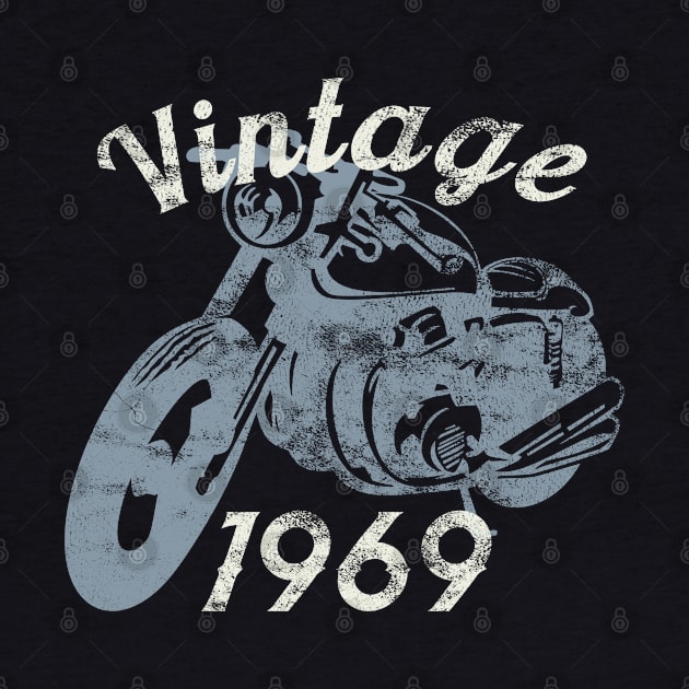 Vintage 1969 Motorcycle 50th Birthday Shirt by tropicalteesshop